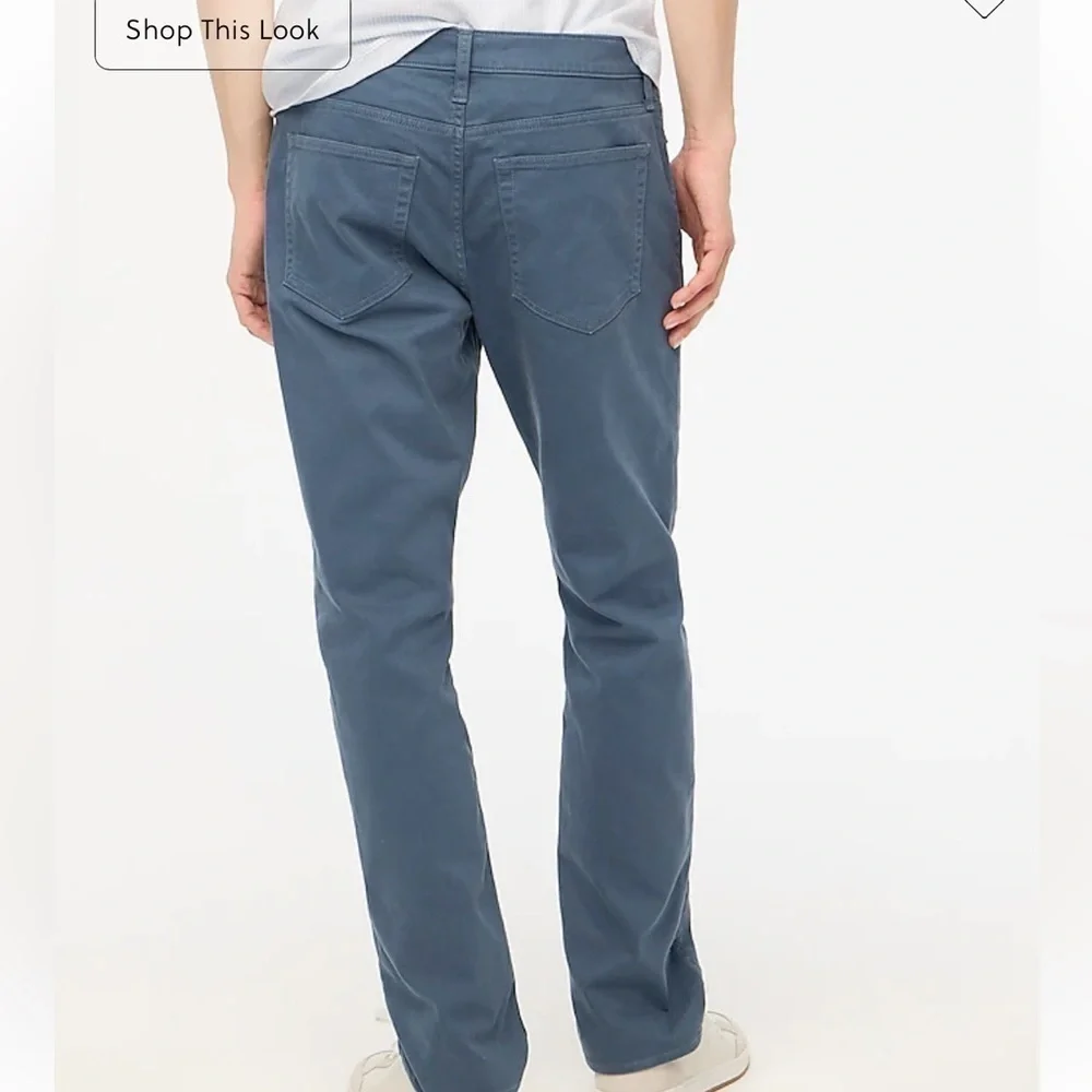 J crew opal blue Slim-fit garment-dyed five-pocket pant
